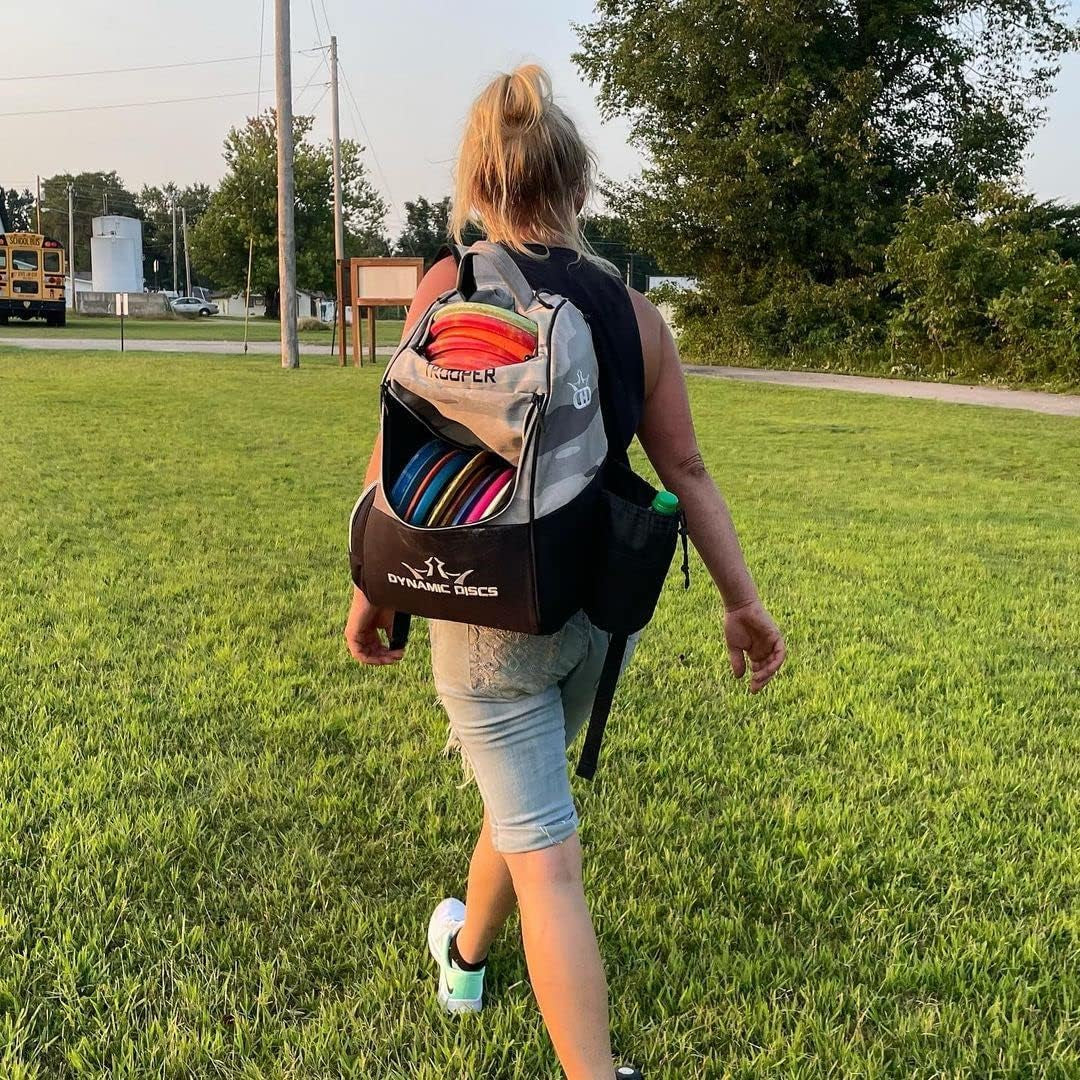 Trooper Disc Golf Backpack | Frisbee Disc Golf Bag with 18+ Disc Capacity | Introductory Disc Golf Backpack | Lightweight and Durable