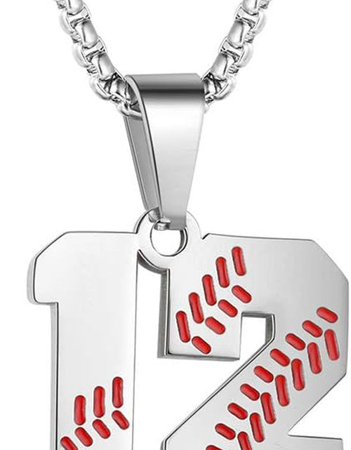 Load image into Gallery viewer, TLIWWF Inspiration Baseball Jersey Number Necklace Stainless Steel Charms Number Pendant for Boys Men
